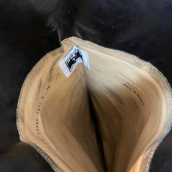 FRYE Shirley Black Tall Buckle Knee High Riding Boots Pull On Leather 6 - Picture 4 of 11